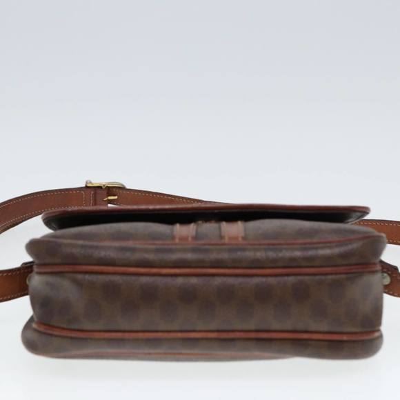 CELINE Macadam Canvas Shoulder Bag PVC Leather Brown Auth 79666 - Picture 9 of 16